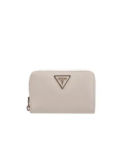 Guess Saffiano Polyurethane Wallet In Neutral