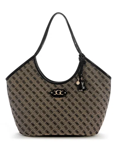 Guess Samantha Extra-large Jacquard Laptop-compatible Tote In Multi