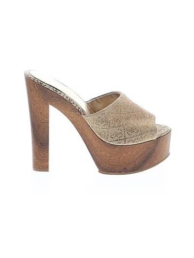 Pre-owned Guess Sandals In Brown