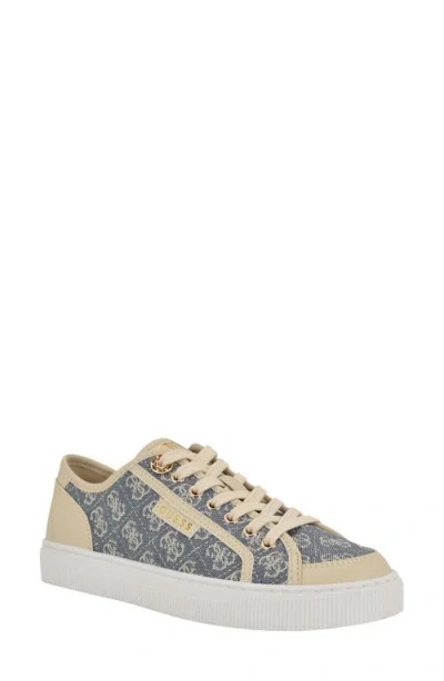 Guess Sandie Low Top Canvas Sneaker In Blue