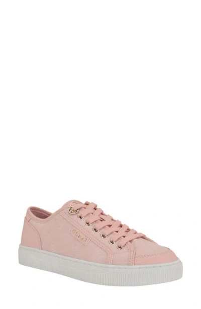 Guess Sandie Low Top Canvas Sneaker In Pink