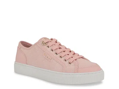 Guess Sandie Low Top Canvas Sneaker In Pink