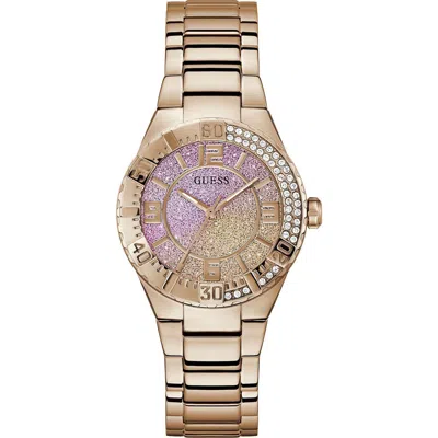 Guess Sangria Pink Ombré Bracelet Watch, 36mm In Gold