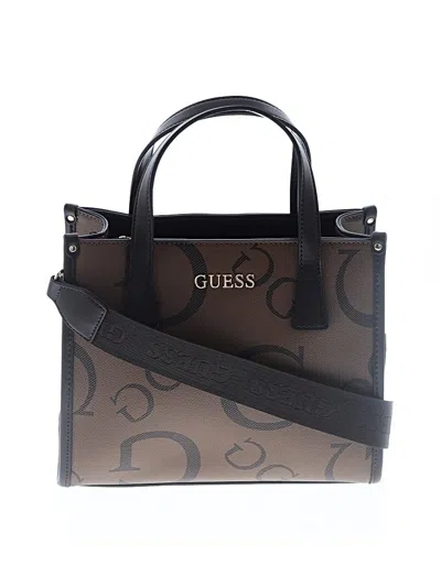 Pre-owned Guess Satchel In Brown
