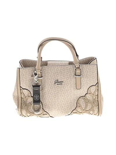 Pre-owned Guess Satchel In Gold