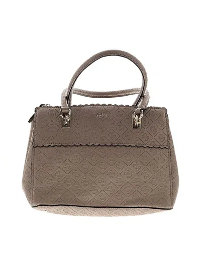 Pre-owned Guess Satchel In Gray