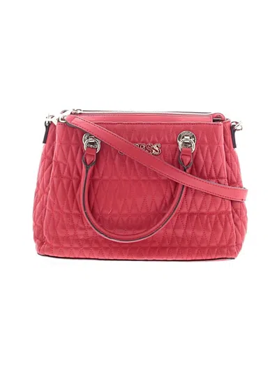 Pre-owned Guess Satchel In Red