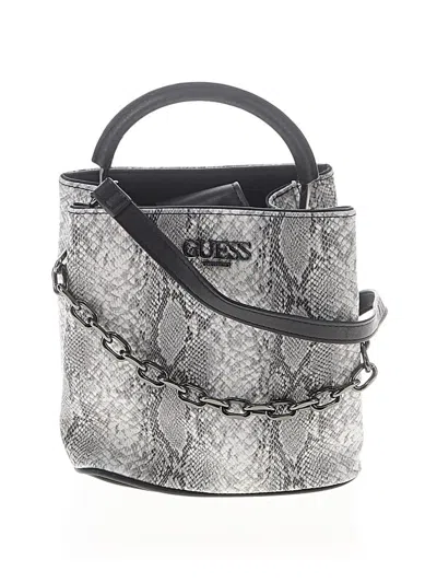 Pre-owned Guess Satchel In Silver