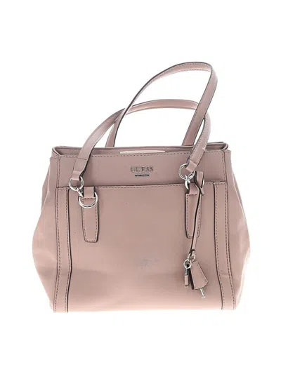 Pre-owned Guess Satchel In Tan
