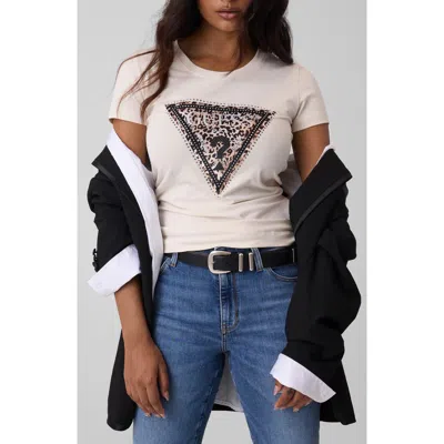 Guess Savanna Leopard Graphic T-shirt In Black