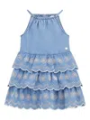 Guess Big Girls Denim Tiered Halter Neck Dress