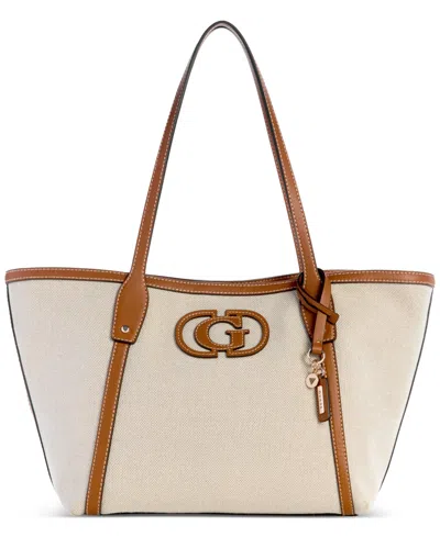 Guess Sebina Medium Tote In Natural,caramel