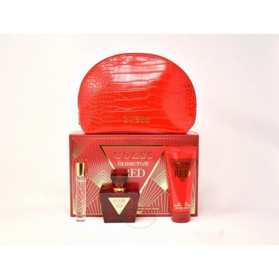 Guess Seductive Red(w)(h/b)(li Free)4pc Set(2.5oz Edt Sp In Red   /   Red. / Cherry / Pink