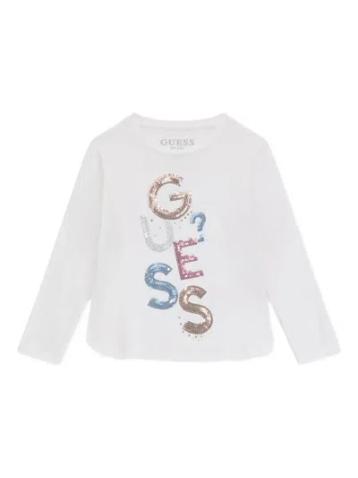GUESS SEQUIN-EMBELLISHED LONG-SLEEVE TOP