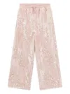 Guess Sequin-embellished Straight-leg Trousers In Pink