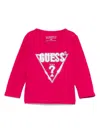 GUESS SEQUIN LOGO DETAIL T-SHIRT