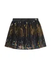 Guess Girls Sequin Mini Skirt In Black