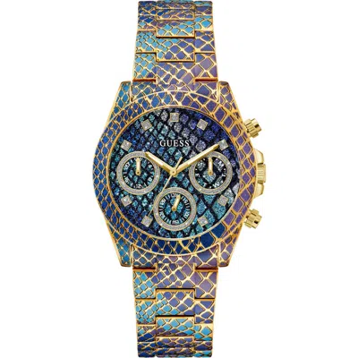Guess Serpentina Python Pattern Bracelet Watch, 38mm In Red