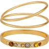 Guess Set Of 3 Bangle Bracelets In Gold
