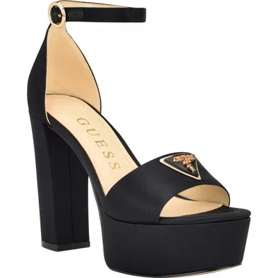 Guess Seton Platform Sandal In Black