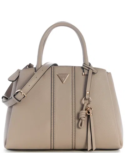 Guess Shimmer Top Handle Medium Satchel Handbag In Gray