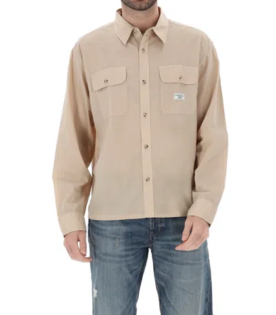 Guess Shirt With Patch Man Sand In Other