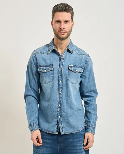 Guess Shirts In Blu Blu E Verdi