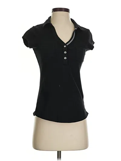 Pre-owned Guess Short Sleeve Polo Shirt In Black
