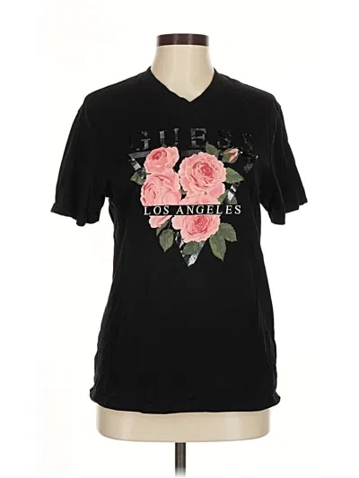Pre-owned Guess Short Sleeve T-shirt In Black