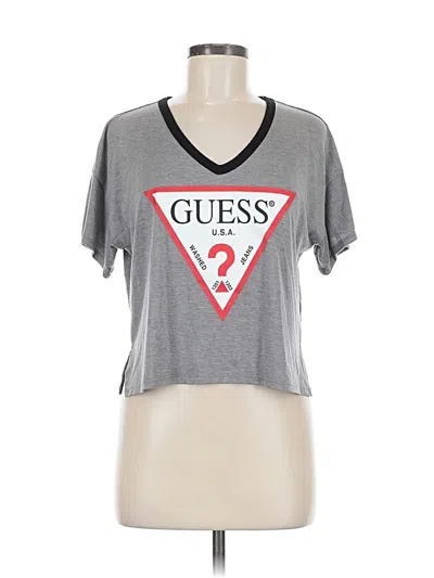 Pre-owned Guess Short Sleeve T-shirt In Gray