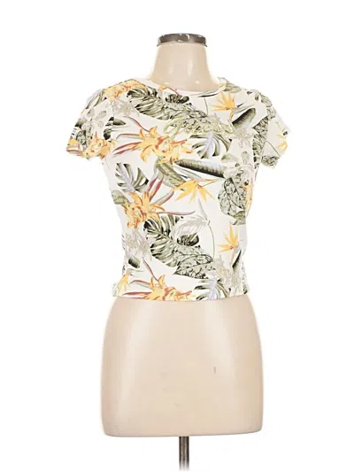 Pre-owned Guess Short Sleeve T-shirt In White