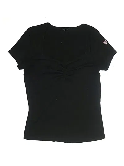 Pre-owned Guess Kids' Short Sleeve Top Black Sweetheart Neckline Tops