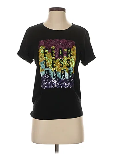 Pre-owned Guess Short Sleeve T-shirt In Black
