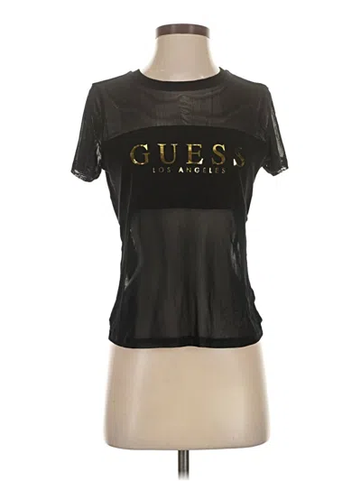 Pre-owned Guess Short Sleeve T-shirt In Black