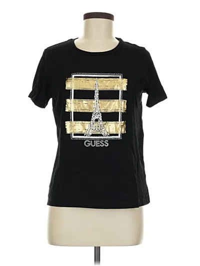 Pre-owned Guess Short Sleeve T-shirt In Black