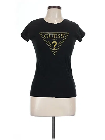 Pre-owned Guess Short Sleeve T-shirt In Black