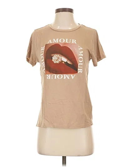 Pre-owned Guess Short Sleeve T-shirt In Brown