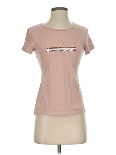 Pre-owned Guess Short Sleeve T-shirt In Brown