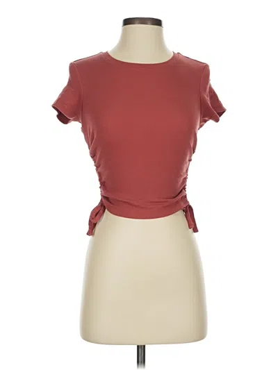 Pre-owned Guess Short Sleeve T-shirt In Burgundy