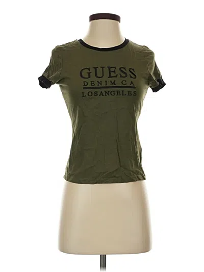 Pre-owned Guess Short Sleeve T-shirt In Green