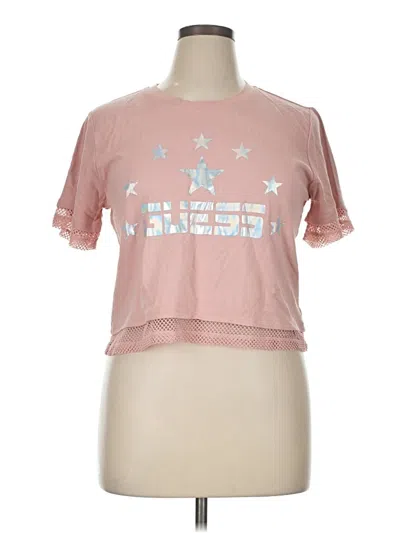 Pre-owned Guess Short Sleeve T-shirt In Pink