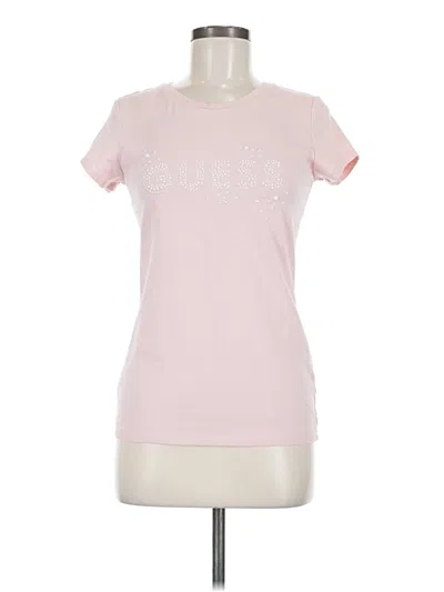 Pre-owned Guess Short Sleeve T-shirt In Pink