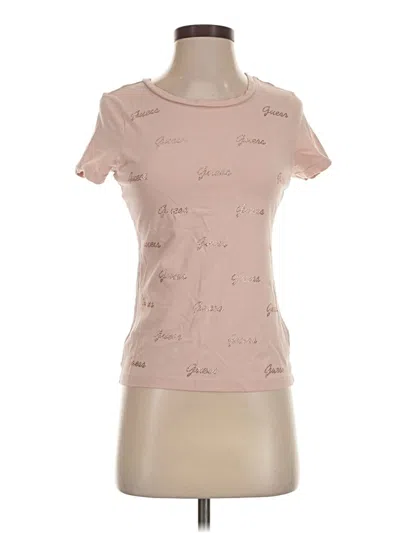 Pre-owned Guess Short Sleeve T-shirt In Pink