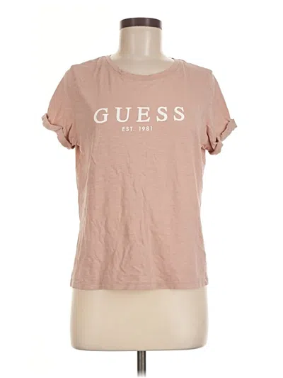 Pre-owned Guess Short Sleeve T-shirt In Pink