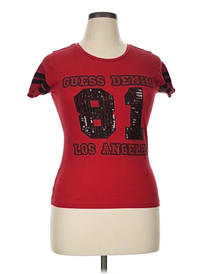 Pre-owned Guess Short Sleeve T-shirt In Red