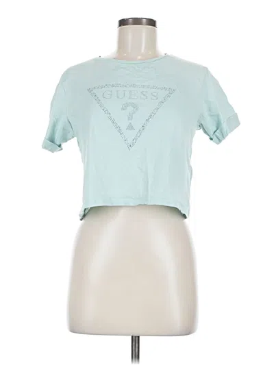 Pre-owned Guess Short Sleeve T-shirt In Teal