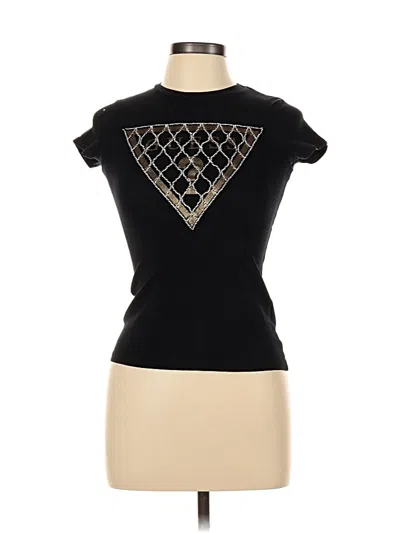 Pre-owned Guess Short Sleeve Turtleneck In Black