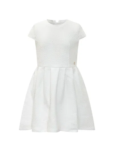 Guess Kids' Short-sleeve Midi Dress In White