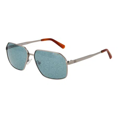 Guess Silver Men Sunglasses In Blue
