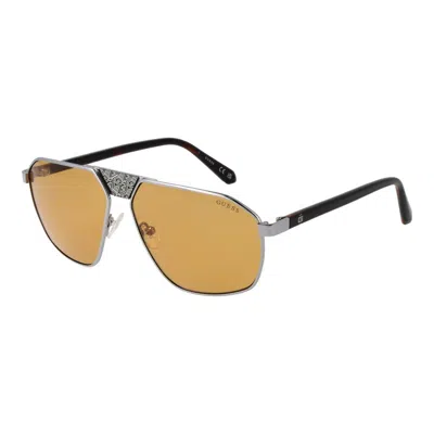 Guess Silver Men Sunglasses In Yellow